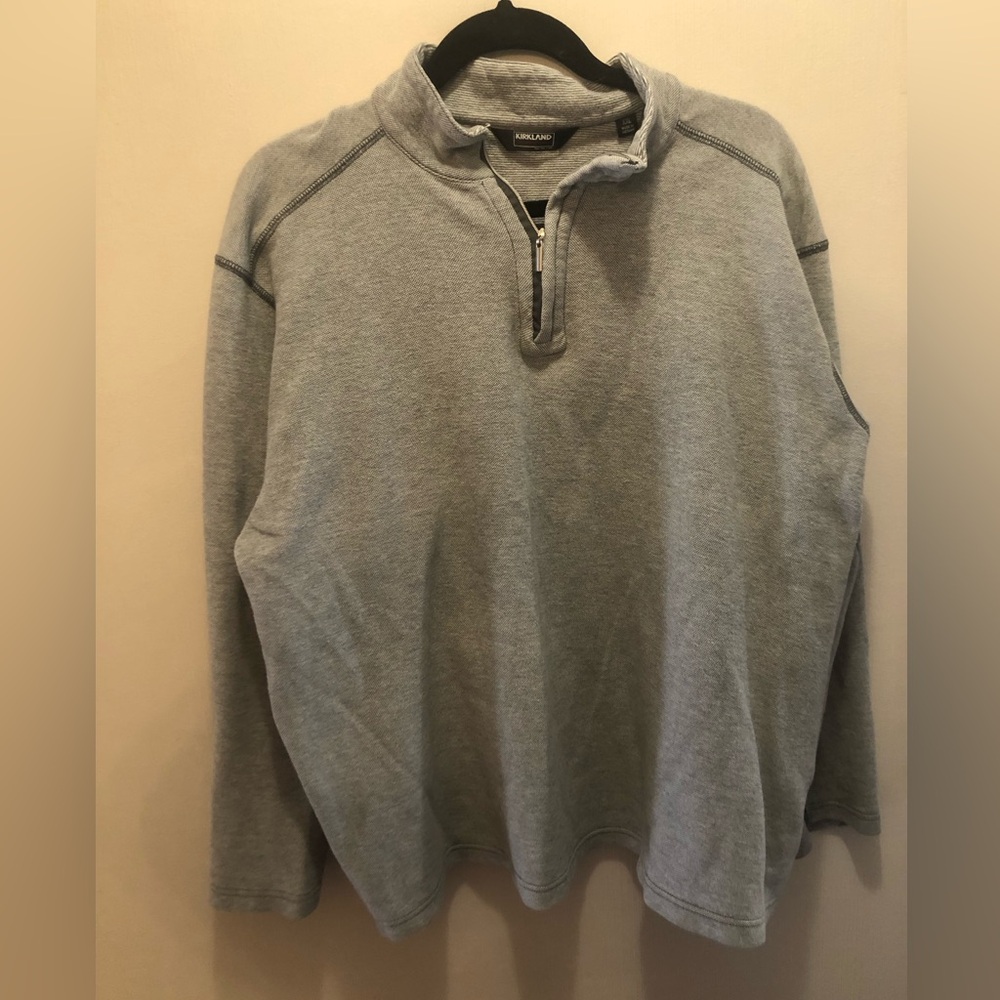 Kirkland Signature Gray Zip Up Sweater